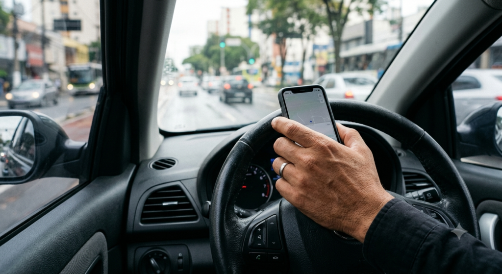 multa por celular ao dirigir